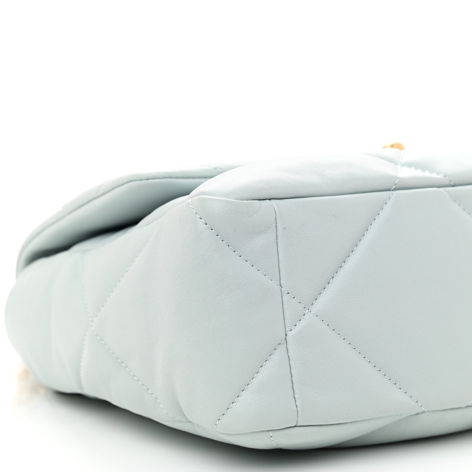 Chanel Lambskin Quilted Large Chanel 19 Flap Light Blue 8 of 10