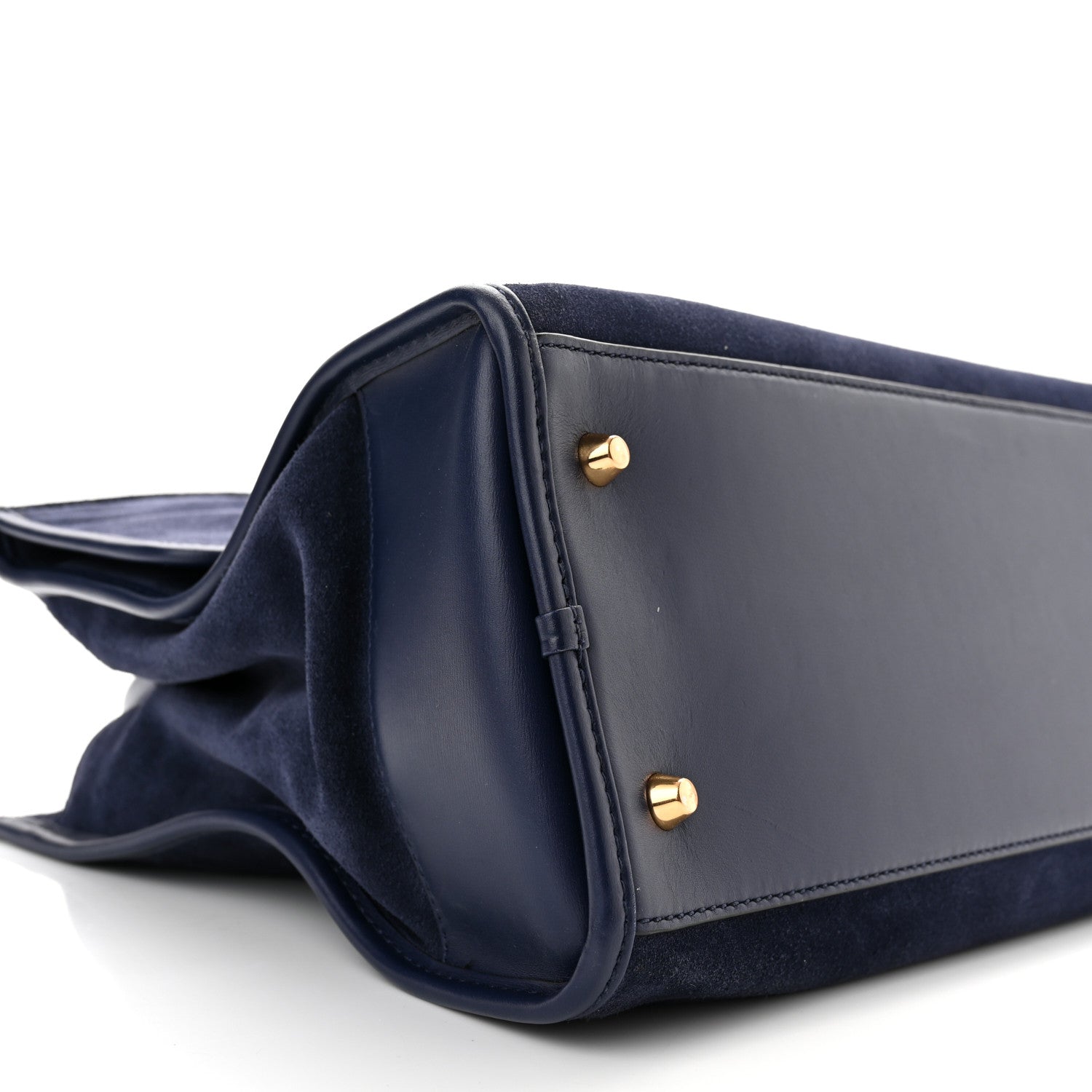 Marc Jacobs Suede Madison Tote Weekender Bag Midnight Blue 9 of 10