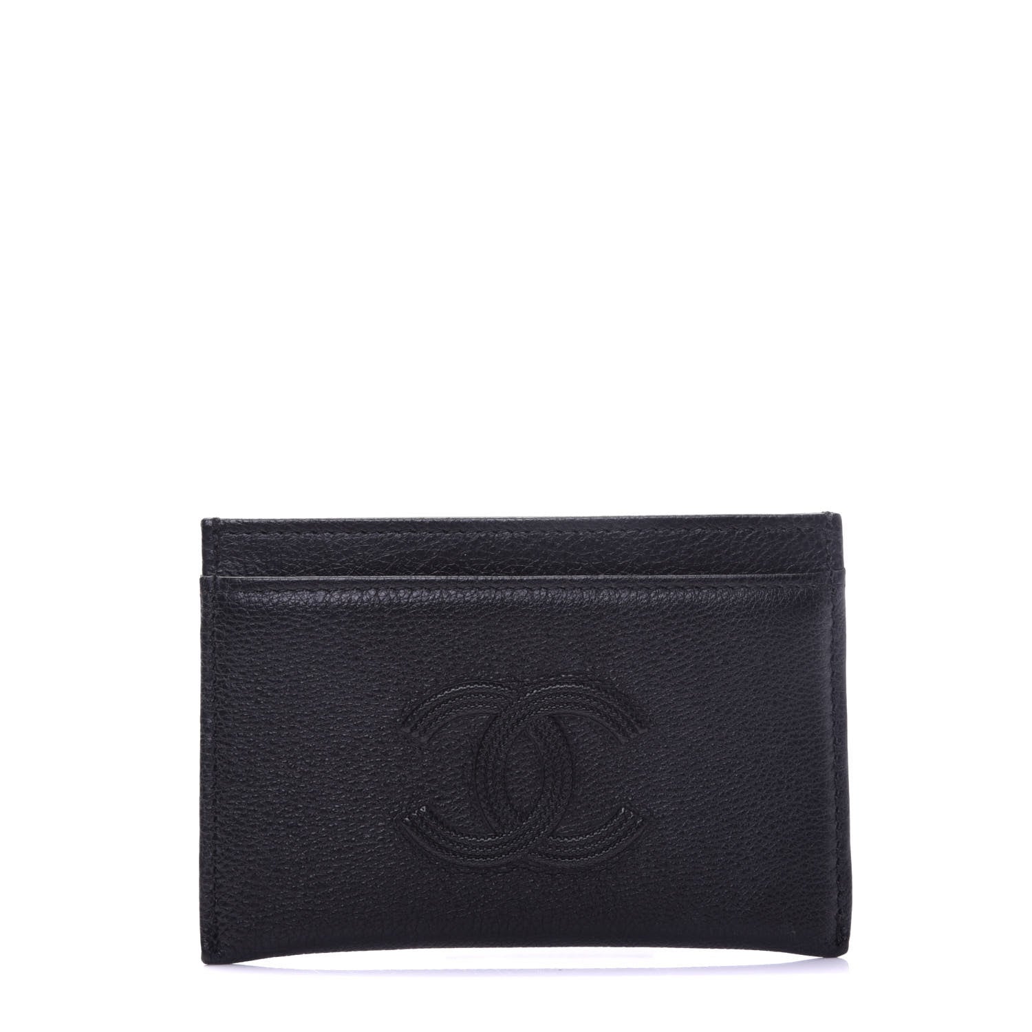 Chanel Calfskin CC Card Holder Black 1 of 9