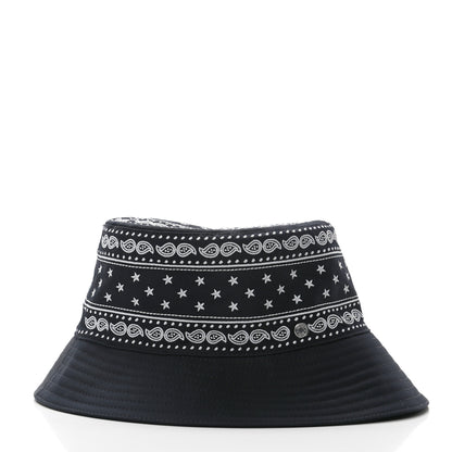 Hermes Technical Gabardine Balade Bandana Bucket Hat 57 Marine 5 of 8