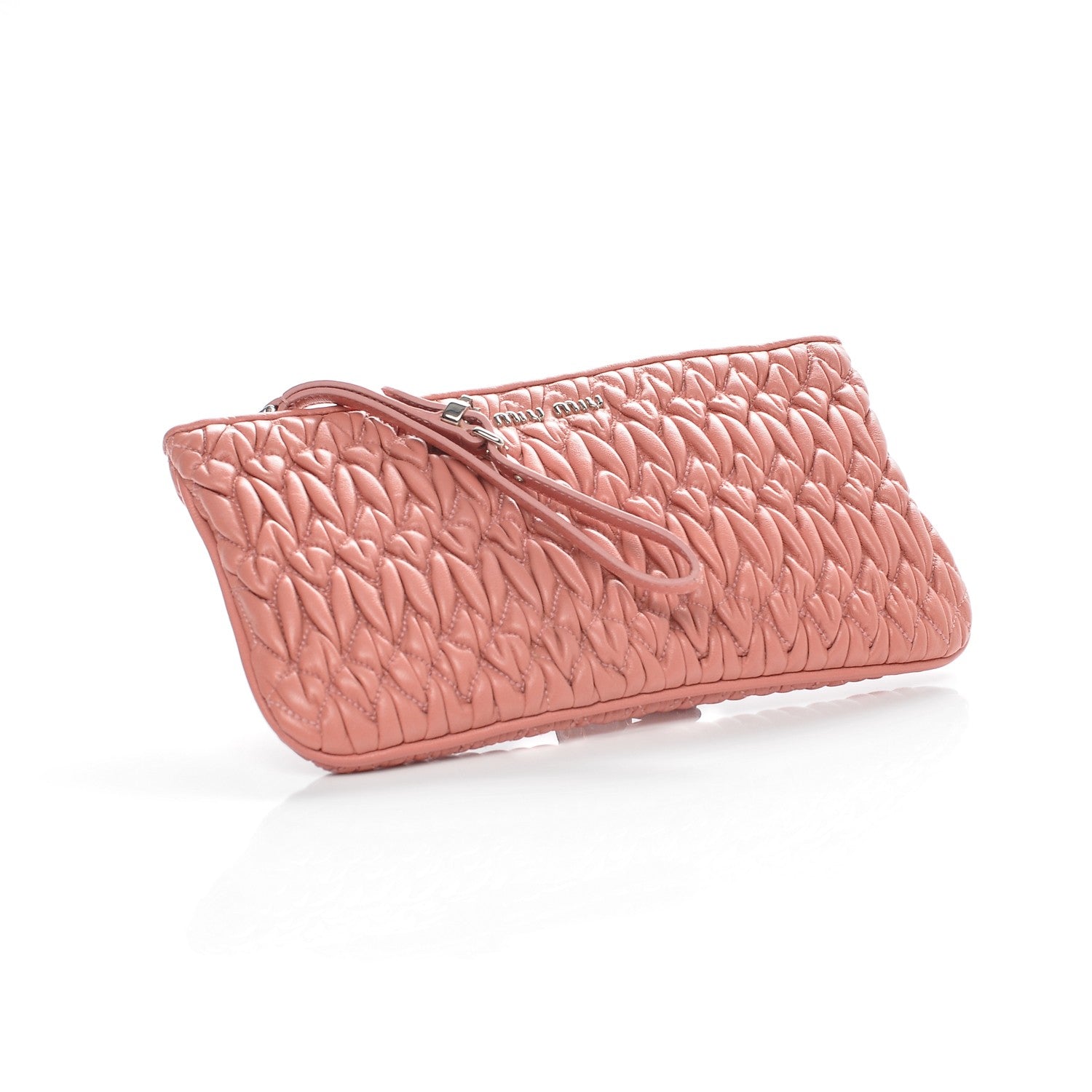 Miu Miu Nappa Matelasse Clutch Pink 4 of 7