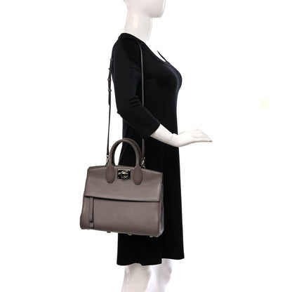 Salvatore Ferragamo Calfskin Studio Bag Caraway Seed 2 of 8