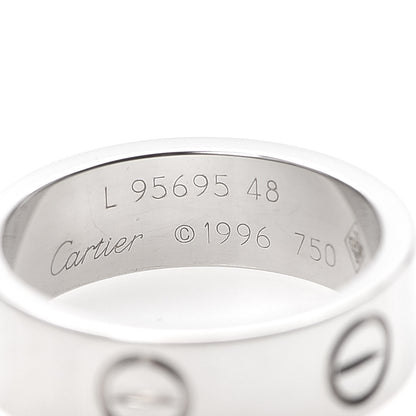 Cartier 18K White Gold 5.5mm LOVE Ring 48 4.5 4 of 4