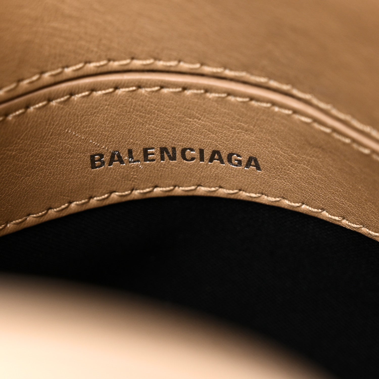 Balenciaga Calfskin Happy Sad XXS Ville Top Handle Bag Light Brown 6 of 10