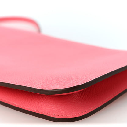 Hermes Evercolor Chaine d'Ancre Zipengo Pochette To Go Rose Azalee 10 of 10