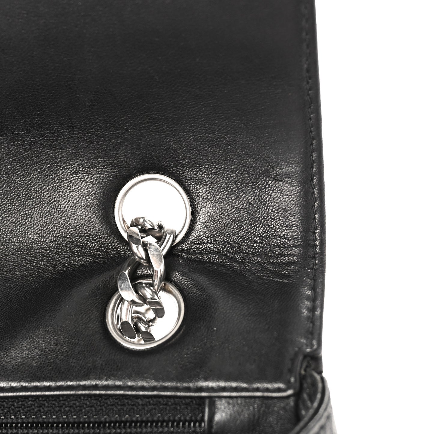 Lambskin Quilted Mademoiselle Flap Black