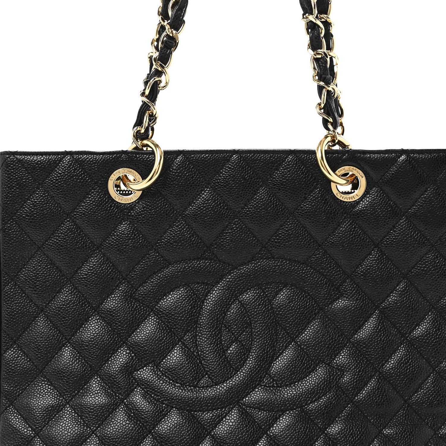 Chanel Caviar Quilted Grand Shopping Tote GST Black 8 of 10