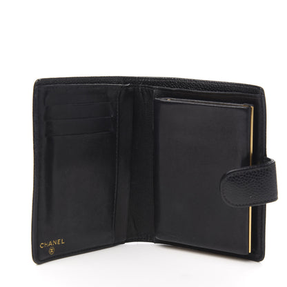 Chanel Caviar Timeless CC Compact French Wallet Black 5 of 9