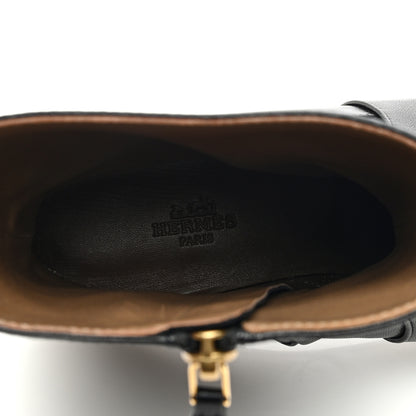 Hermes Goatskin Dora Ankle Boots 39 Black 8 of 8