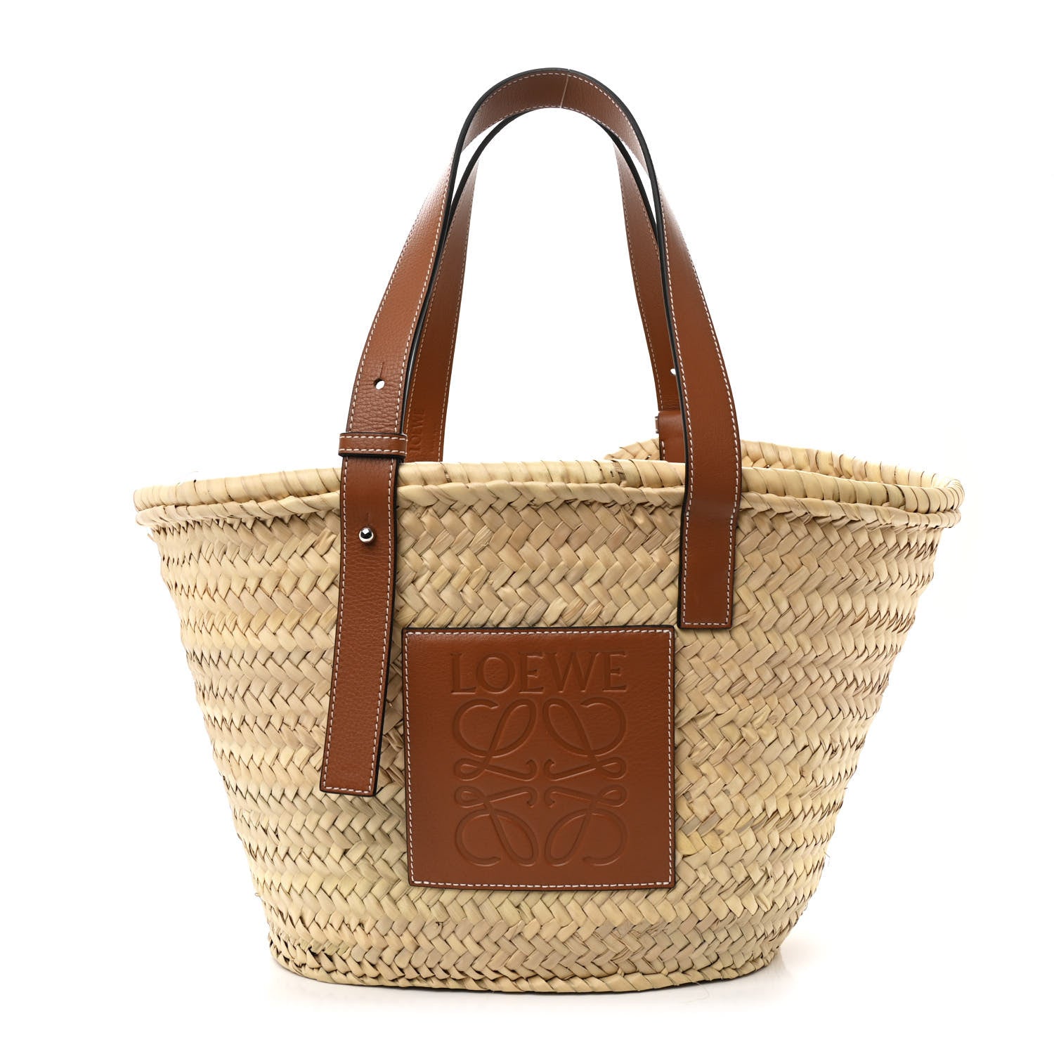 Loewe Raffia Basket Tote Bag Natural Tan 1 of 10
