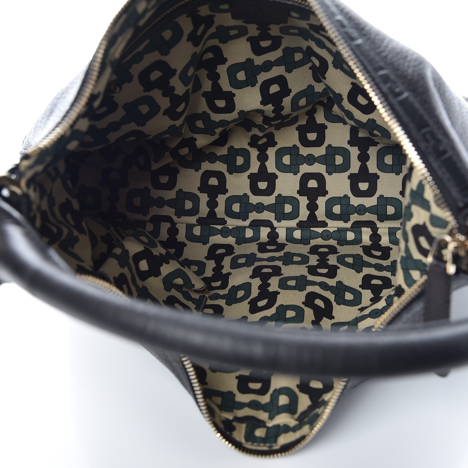 Gucci Pebbled Calfskin Guccissima Trim Medium Signoria Hobo Black 5 of 11