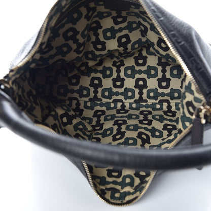 Gucci Pebbled Calfskin Guccissima Trim Medium Signoria Hobo Black 5 of 11