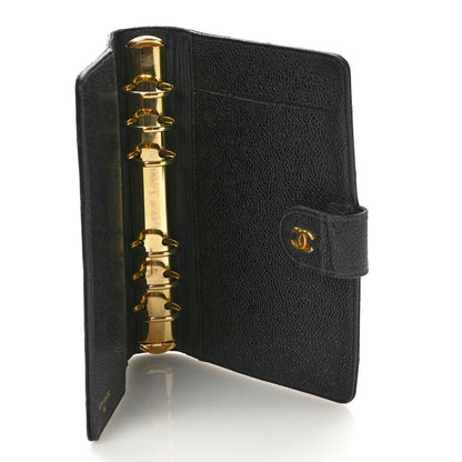 Chanel Caviar Diamond Embossed Agenda Cover Black 5 of 9