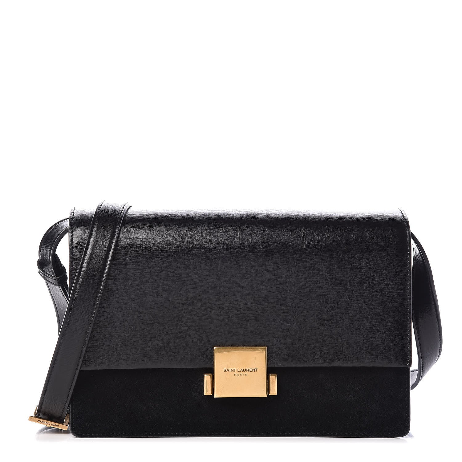 Saint Laurent Smooth Calfskin Suede Medium Bellechasse Black 1 of 10