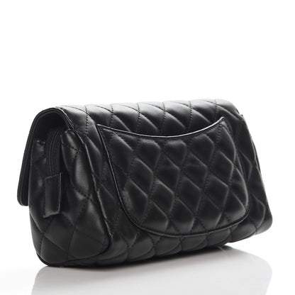 Chanel Lambskin Quilted Flap Cosmetic Case Black 3 of 8
