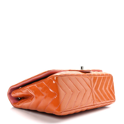 Chanel Patent Chevron Quilted Jumbo Single Flap Pink 4 of 11
