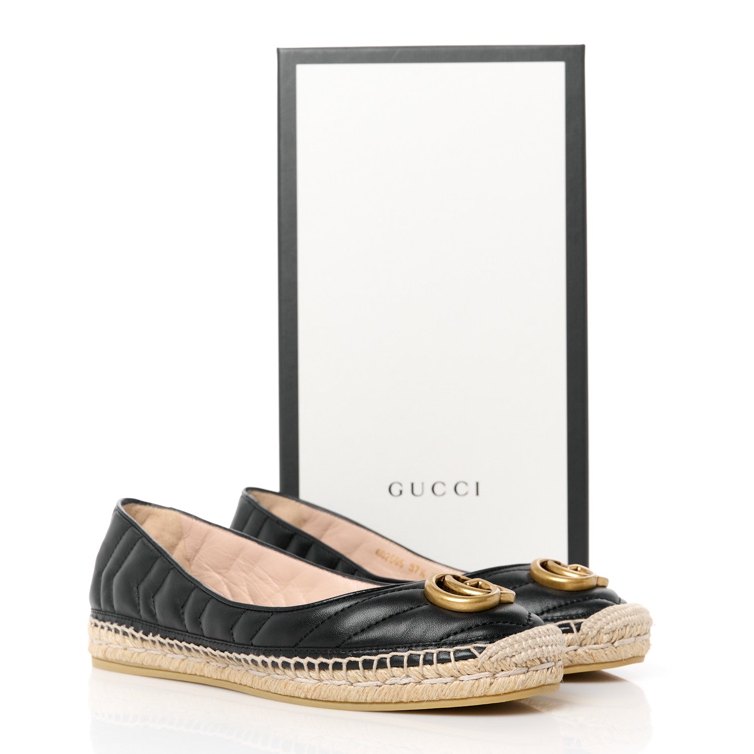 Gucci Nappa Matelasse GG Marmont Espadrilles 37.5 Black 11 of 11