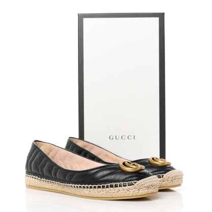 Gucci Nappa Matelasse GG Marmont Espadrilles 37.5 Black 11 of 11