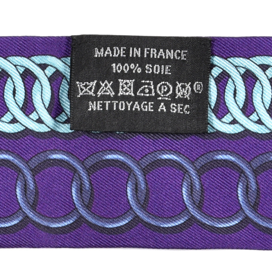 Hermes Silk Maillons Twilly Ultra Violet Cobalt 3 of 3