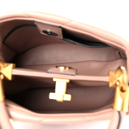 Valentino Garavani Nappa Small Roman Stud The Handle Bag Rose Cannelle 5 of 9