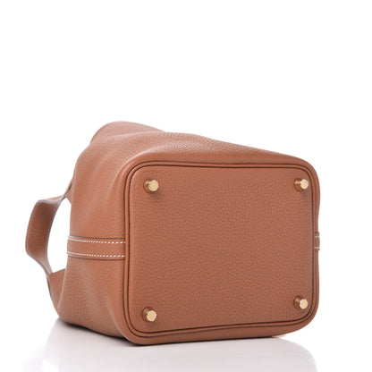 Hermes Taurillon Clemence Picotin Lock 18 PM Gold 4 of 10