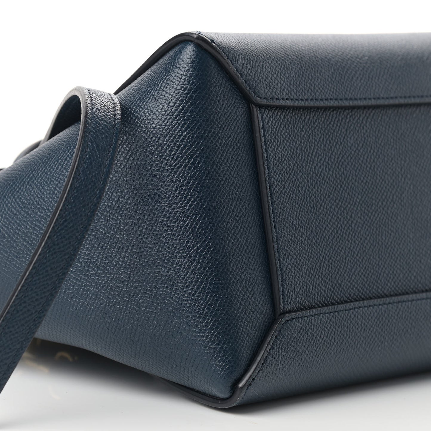 Baby Grained Calfskin Micro Belt Bag Abyss Blue