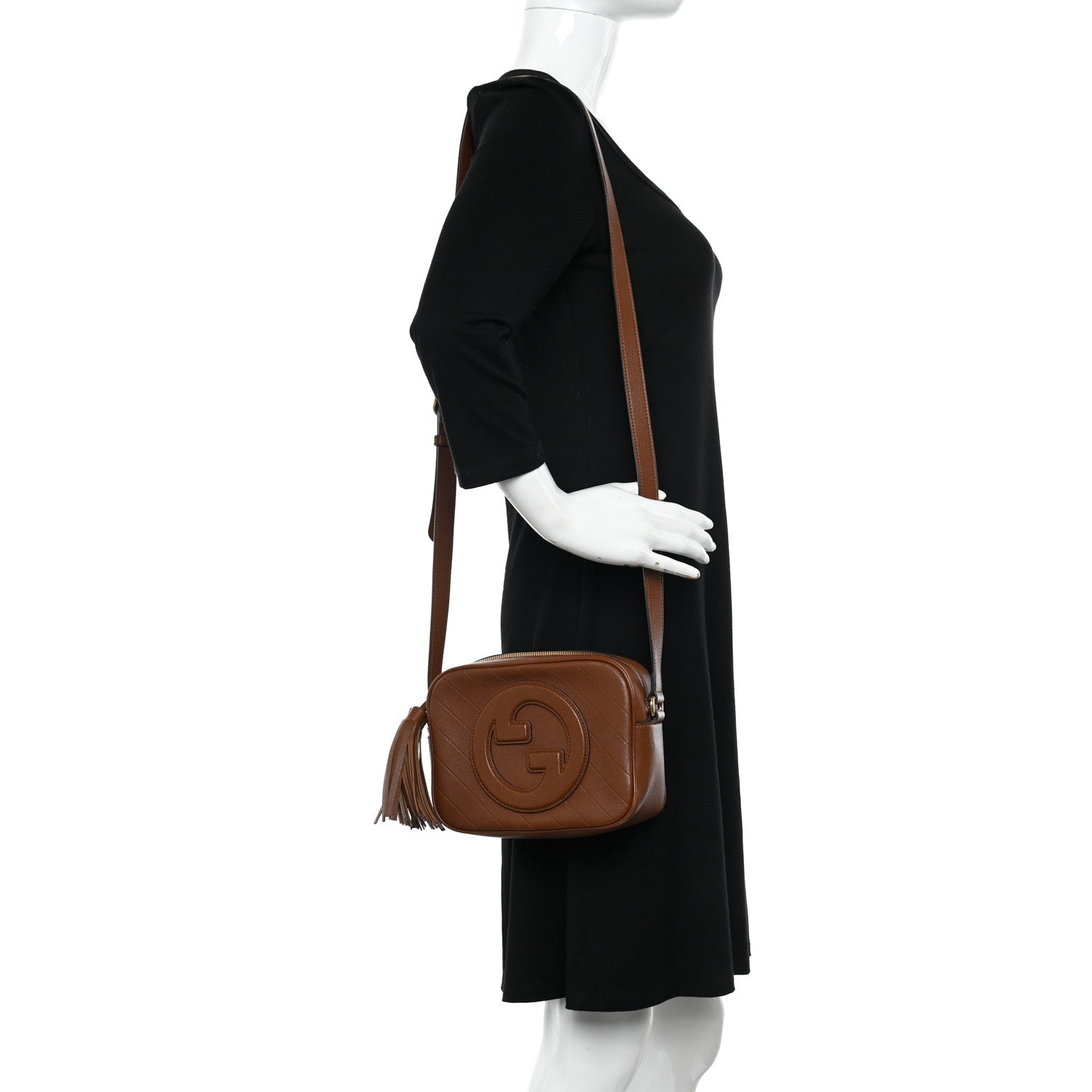 Gucci Sakai Be Green Calfskin Diagonal Stitched Small Blondie Shoulder Bag Cuir 2 of 12