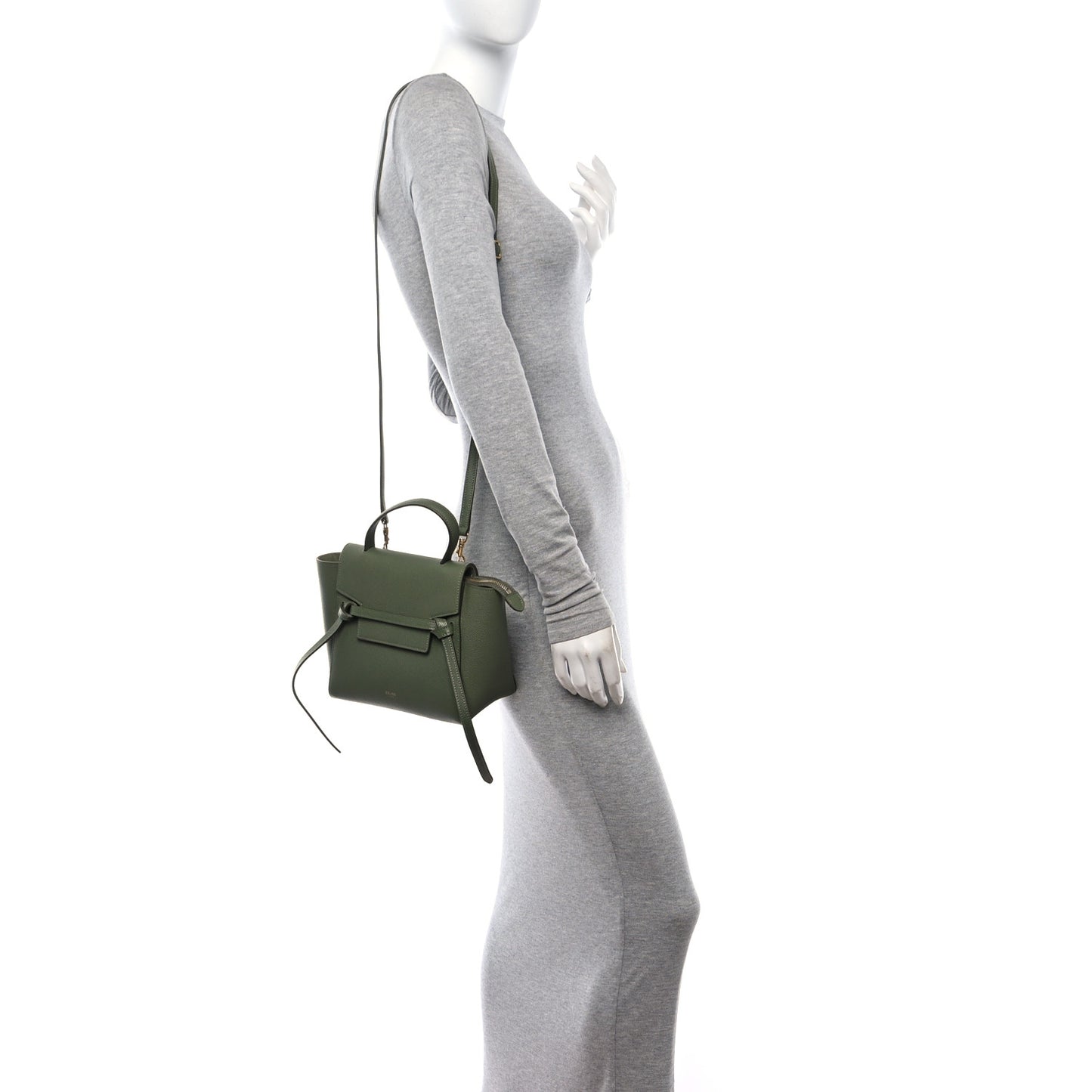 Grained Calfskin Nano Belt Bag Light Khaki