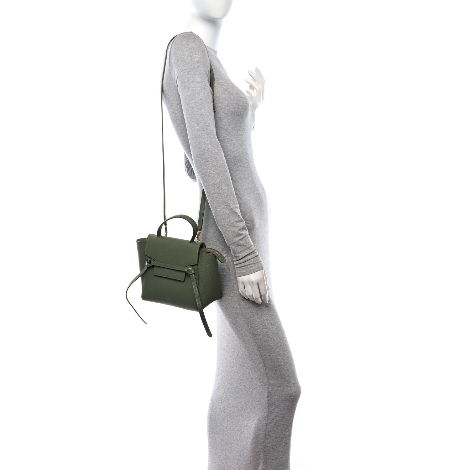 Celine Grained Calfskin Nano Belt Bag Light Khaki 2 of 11