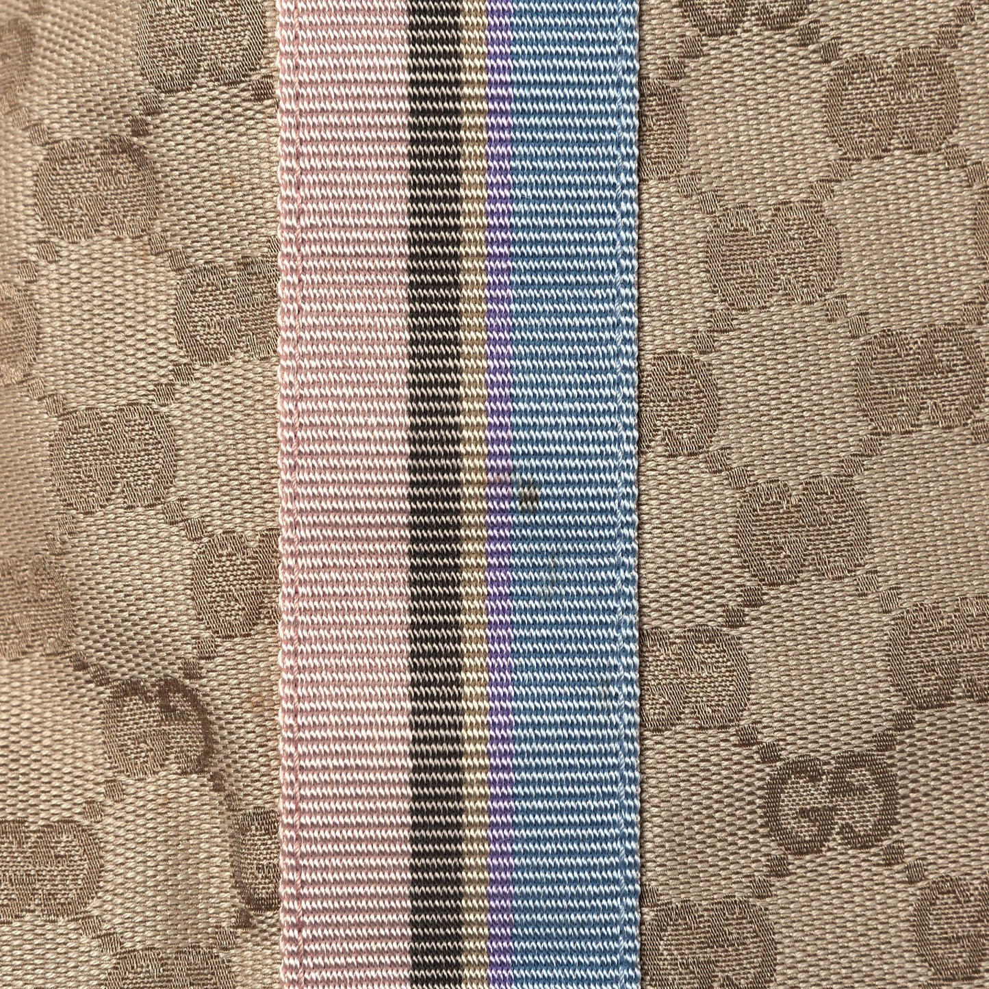 GG Monogram Medium Web Handle Vertical Tote Pink Blue