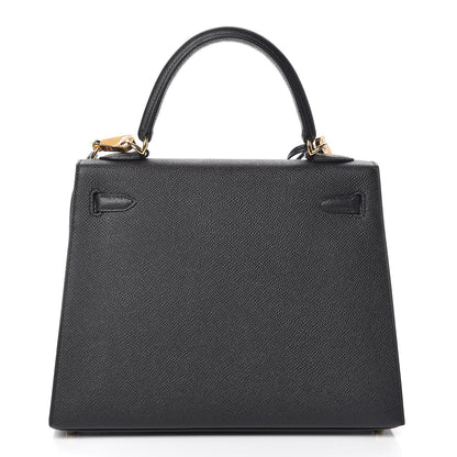 Hermes Epsom Kelly Sellier 25 Black 4 of 35