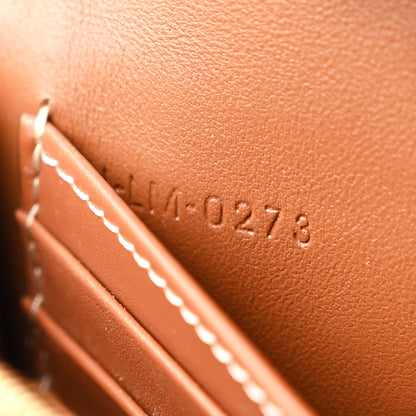 Celine Triomphe Canvas Calfskin Enveloppe Bag Tan 8 of 12