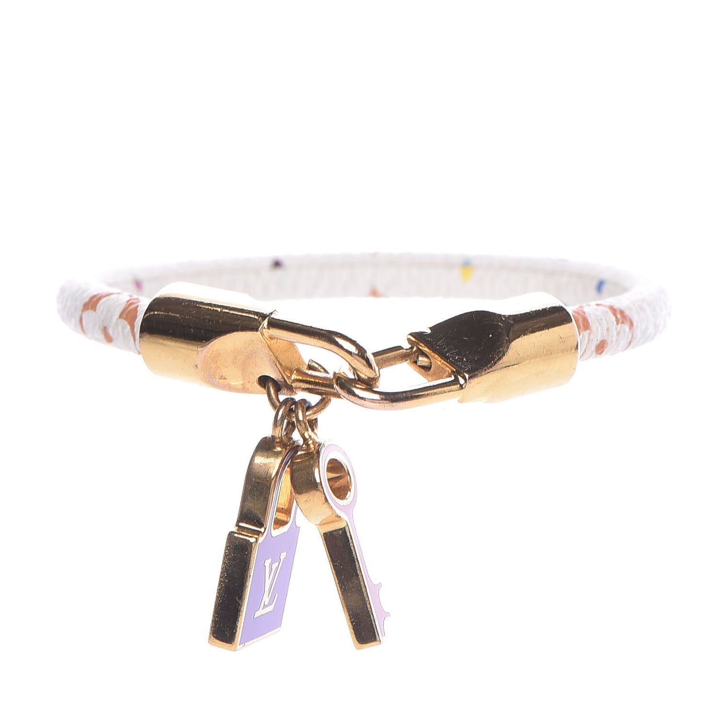 Monogram Multicolor Luck It Bracelet 19 White