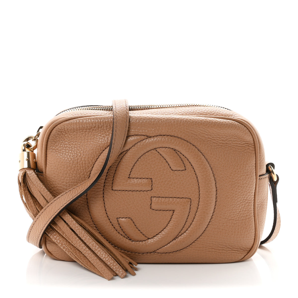 Gucci Pebbled Calfskin Small Soho Disco Bag Camelia 1 of 10