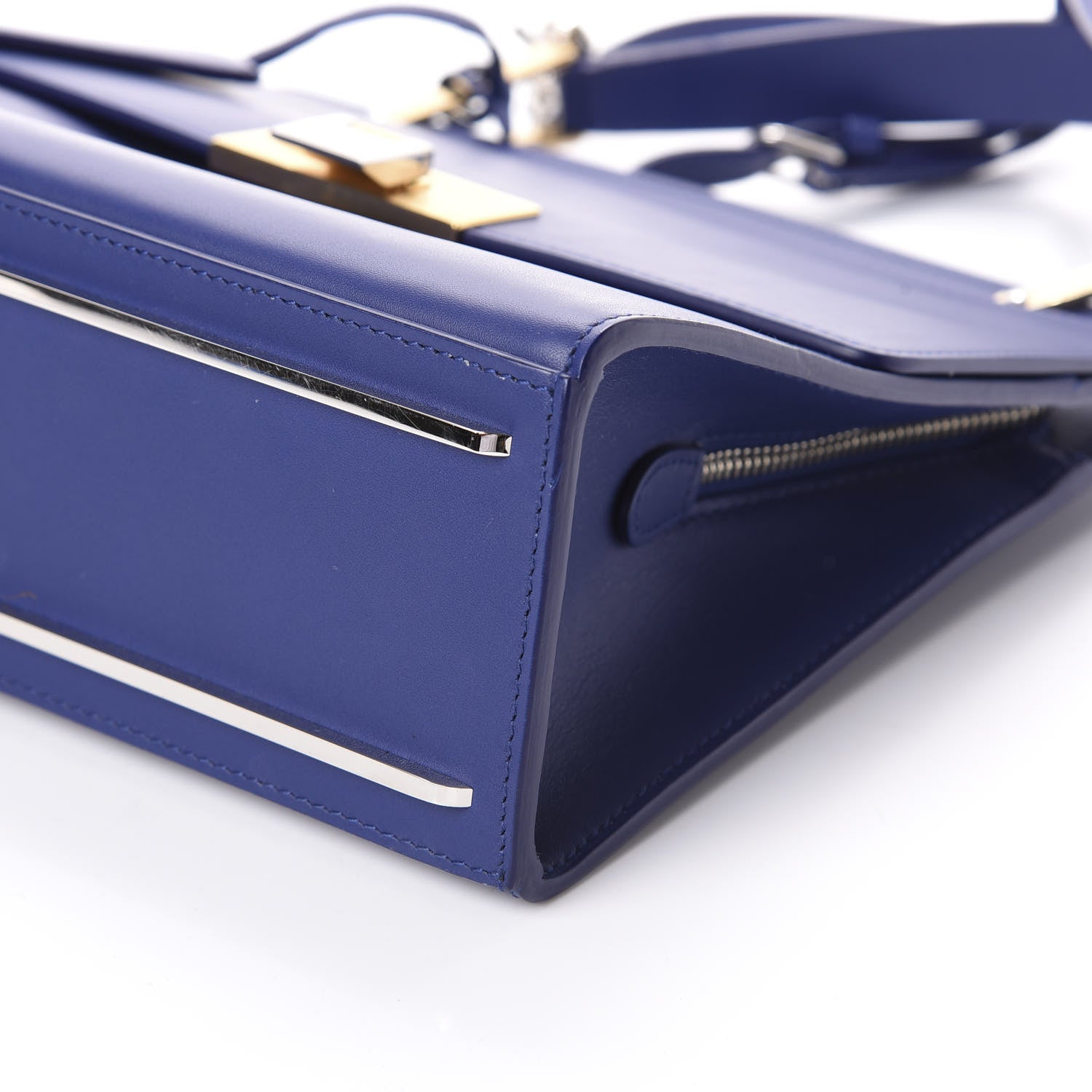 Balenciaga Smooth Calfskin Le Dix S Cartable Shoulder Bag Bleu Mineral 9 of 9