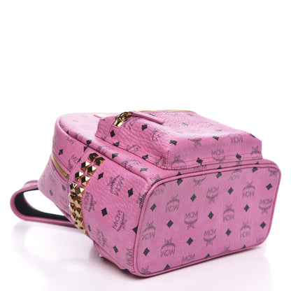 MCM Visetos Small Side Stud Stark Backpack Pink 3 of 9