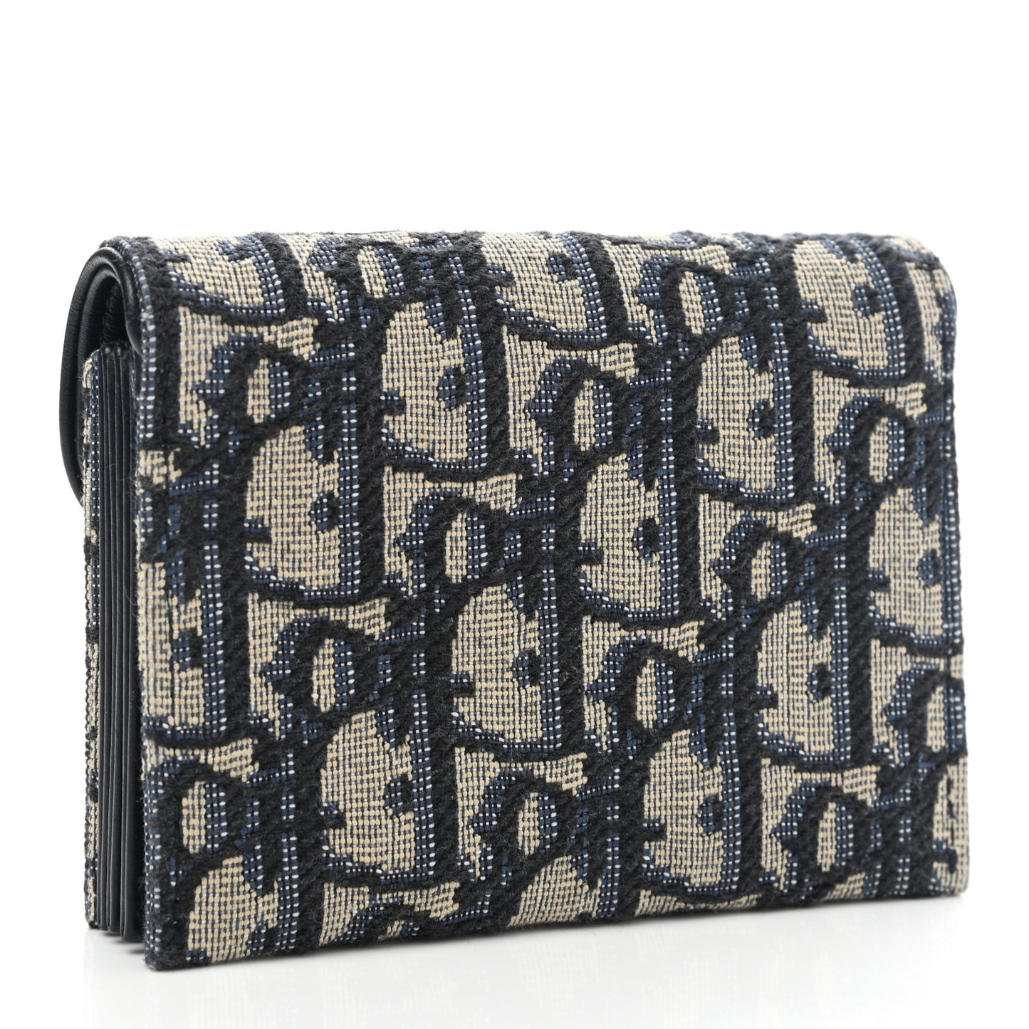 Oblique Saddle Card Holder Blue