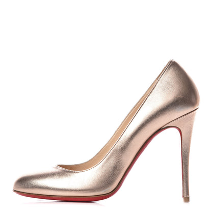 Christian Louboutin Metallic Nappa Fifi 100 Pumps 36 Pink 1 of 8