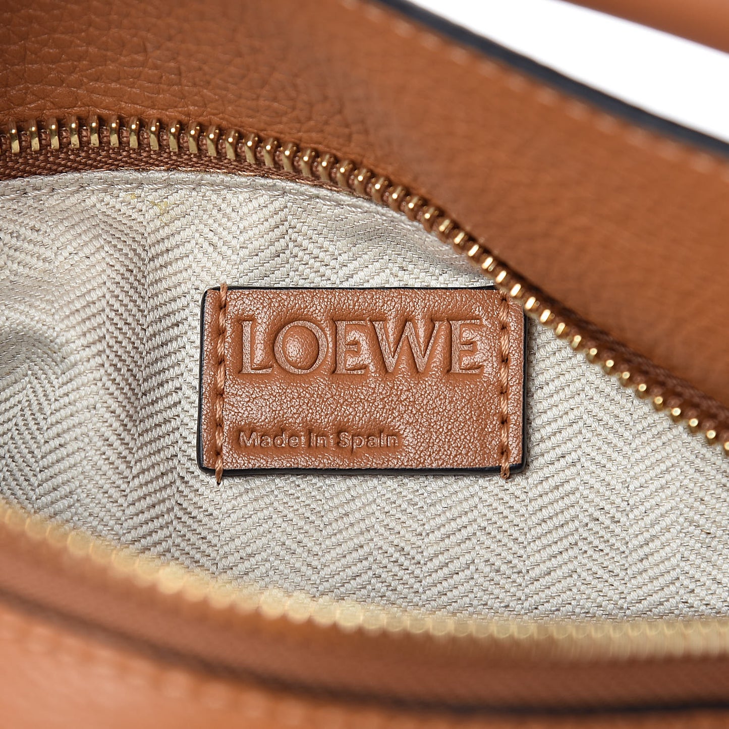 Grained Calfskin Small Puzzle Bag Tan