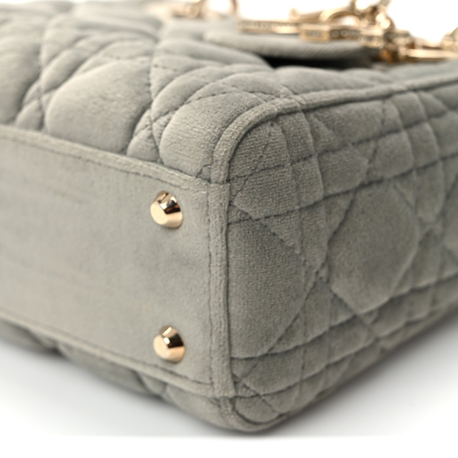 Christian Dior Velvet Mini Lady Dior Gray 1833812 – FASHIONPHILE