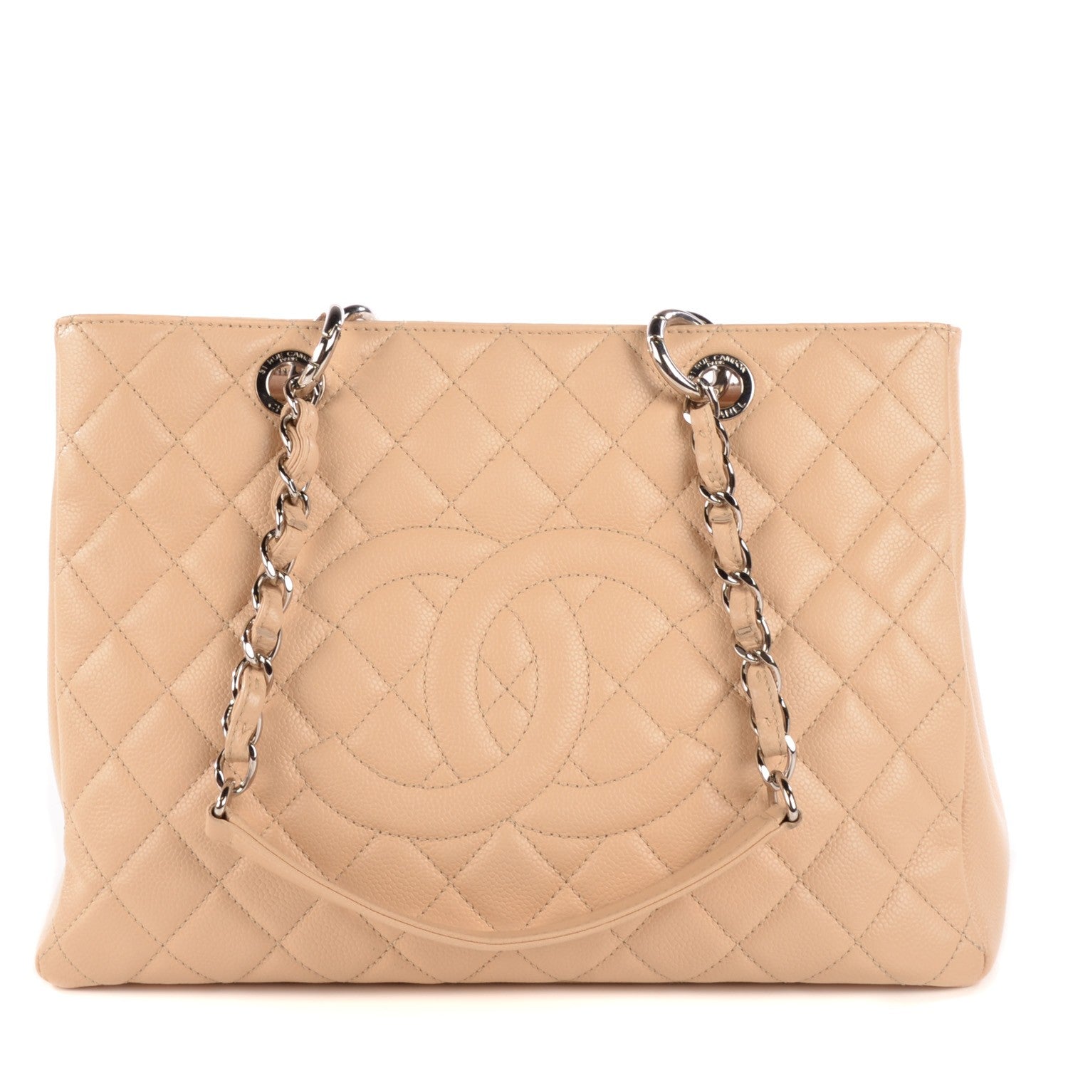 Chanel Caviar Quilted Grand Shopping Tote GST Beige Clair 1 of 7