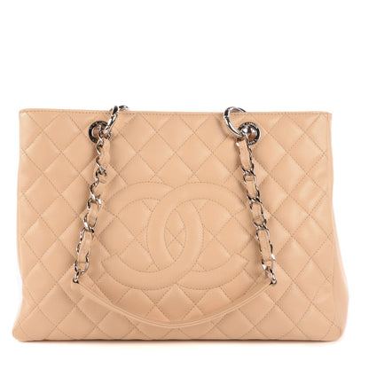 Chanel Caviar Quilted Grand Shopping Tote GST Beige Clair 1 of 7