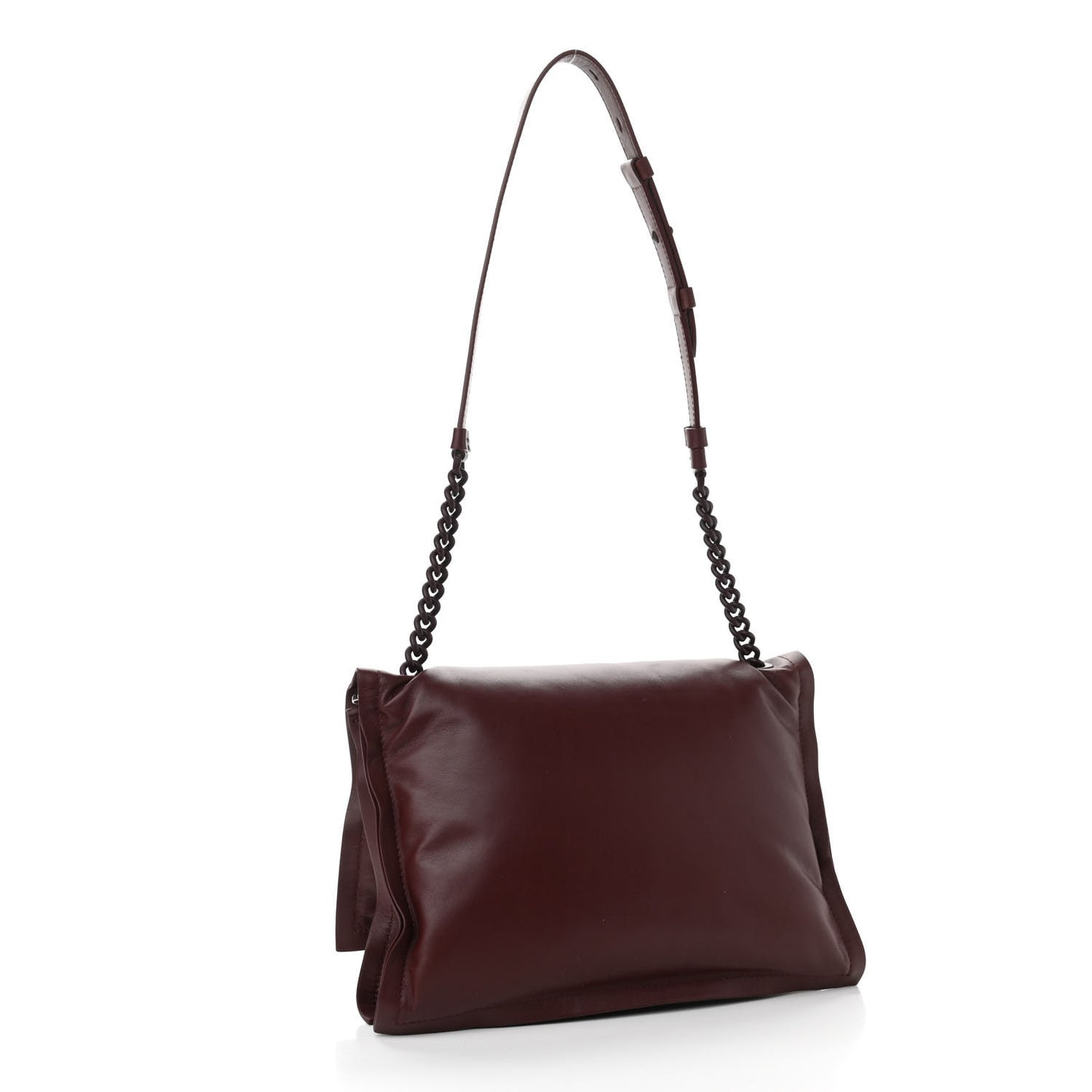 Calfskin Small Viva Bow Shoulder Bag Burgundy