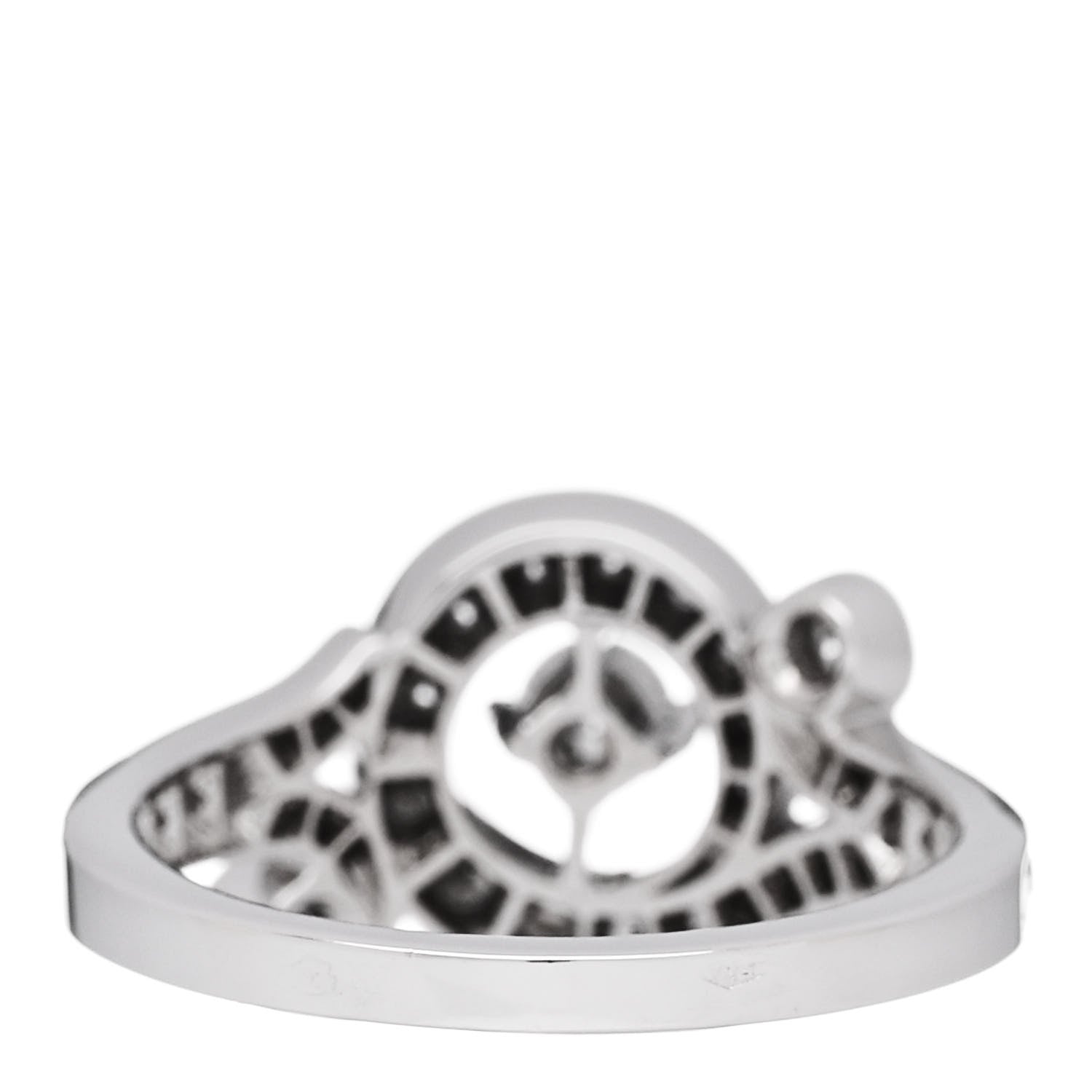 Van Cleef & Arpels 18K White Gold Diamond Nid du Paradis Ring 50 5.25 4 of 5