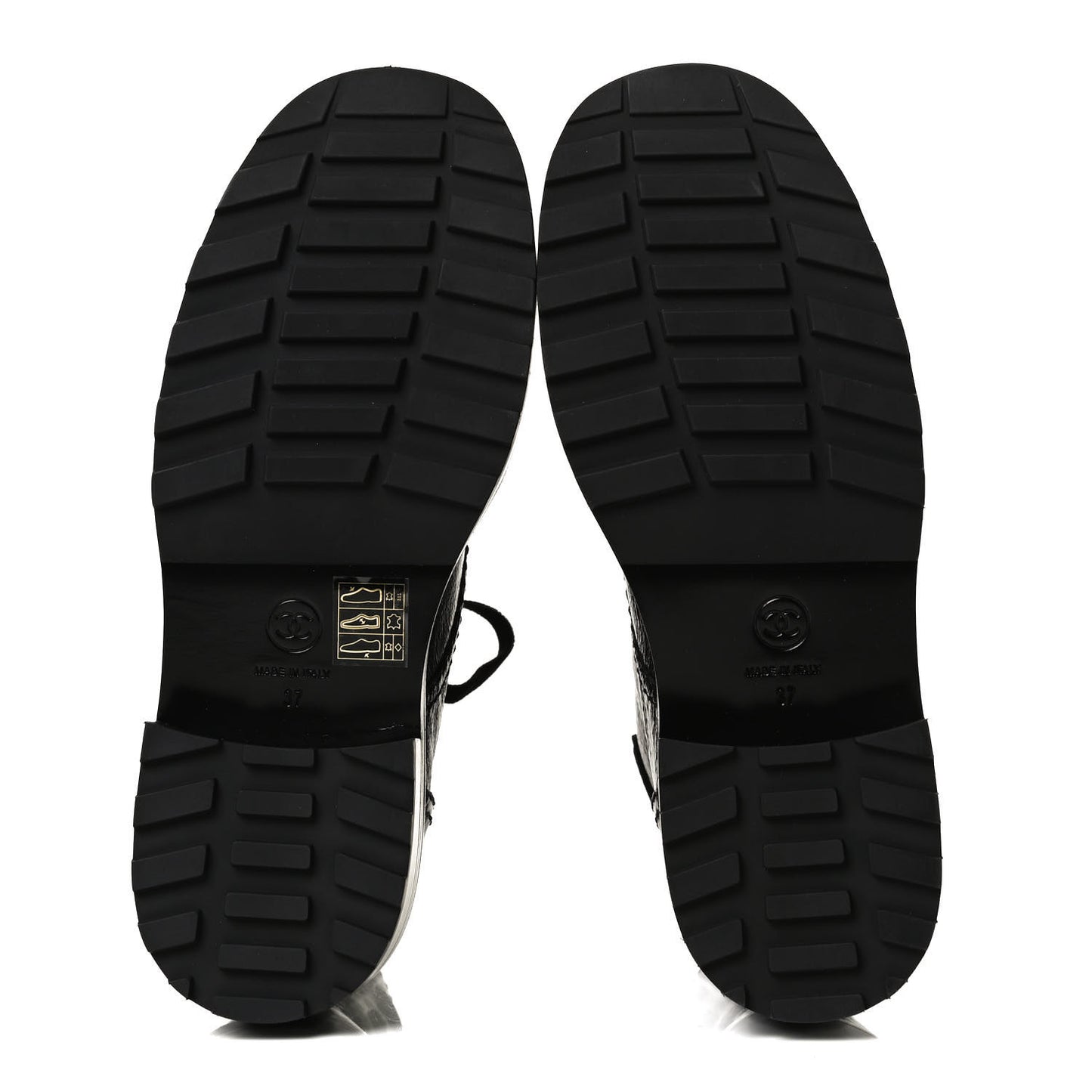 Shiny Calfskin Velvet Pearl Combat Short Boots 37 Black