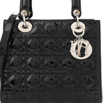 Christian Dior Patent Cannage Medium Lady Dior Black 7 of 11