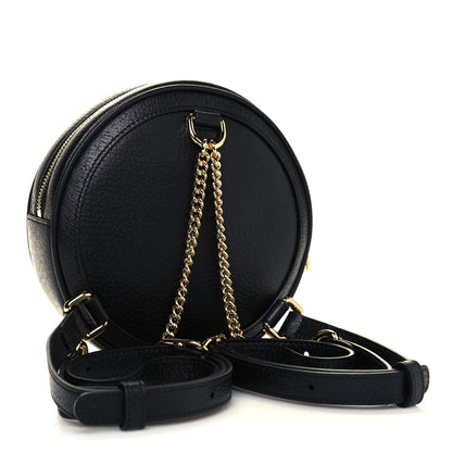 Gucci Grained Calfskin Web Mini Ophidia Round Backpack Black 2 of 8