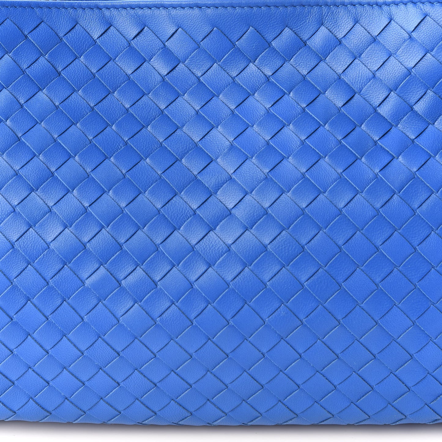 Nappa Intrecciato Shoulder Bag Signal Blue