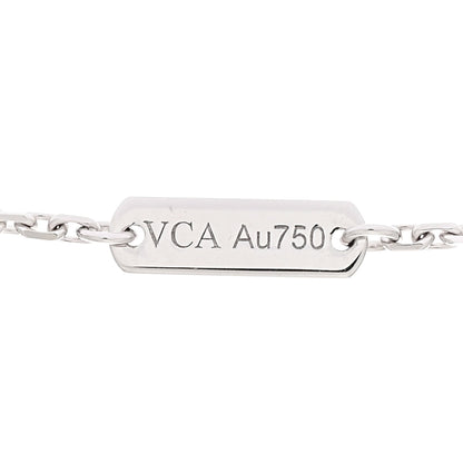 Van Cleef & Arpels 18K White Gold Diamond Vintage Alhambra Pendant Necklace 5 of 5