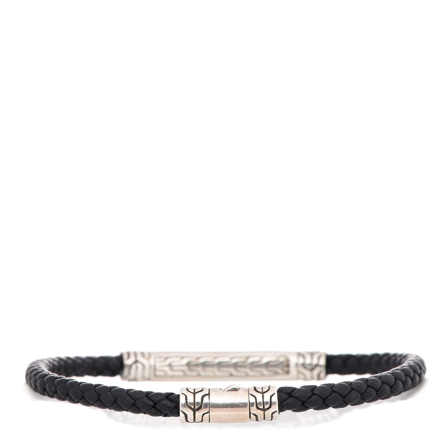 Sterling Silver Calfskin Black Sapphire 4mm Classic Chain Station Bracelet